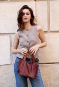 Tala Small Leather Tote Bag - Brown
